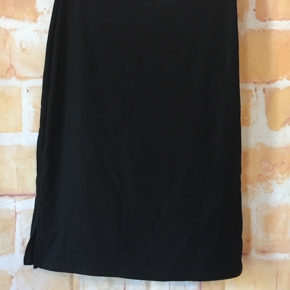 Pull on Black Pencil Skirt with Side Slits Sz S - Picture 6 of 8